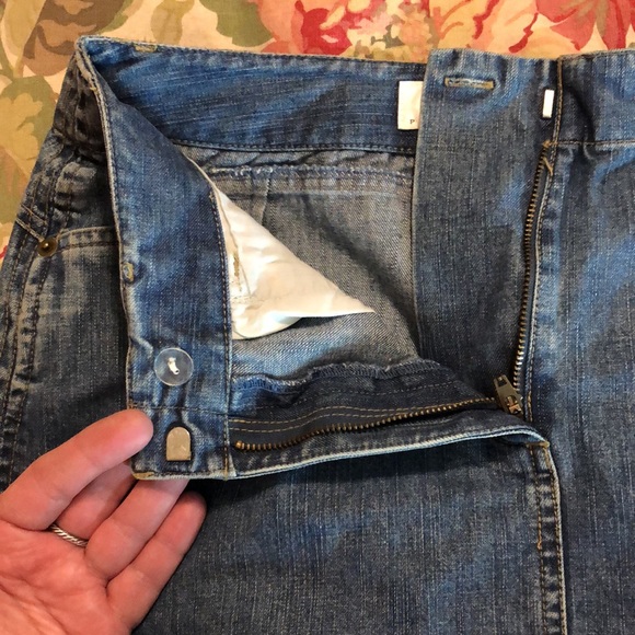 Vintage TALBOTS Size 6 petite Denim 100% Cotton Flat front 2 Pockets Skirt NEW - Picture 13 of 16